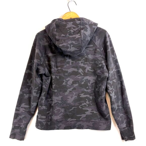 LULULEMON Scuba Pullover Hoodie Womens 8 Gray Incognito Camo Outdoor Running - Picture 2 of 9